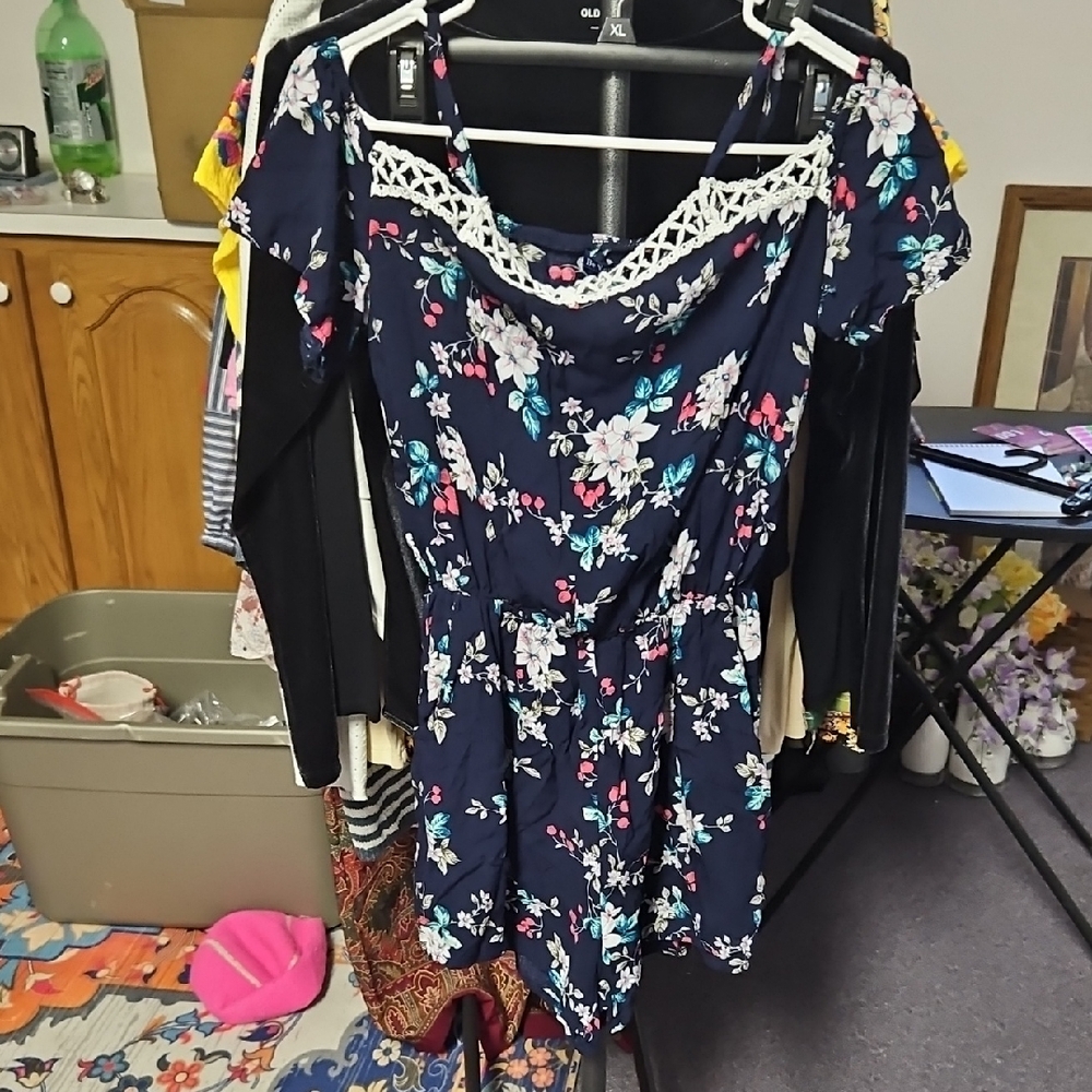 Blue Ruched Flutter Sleeve Jumpsuit